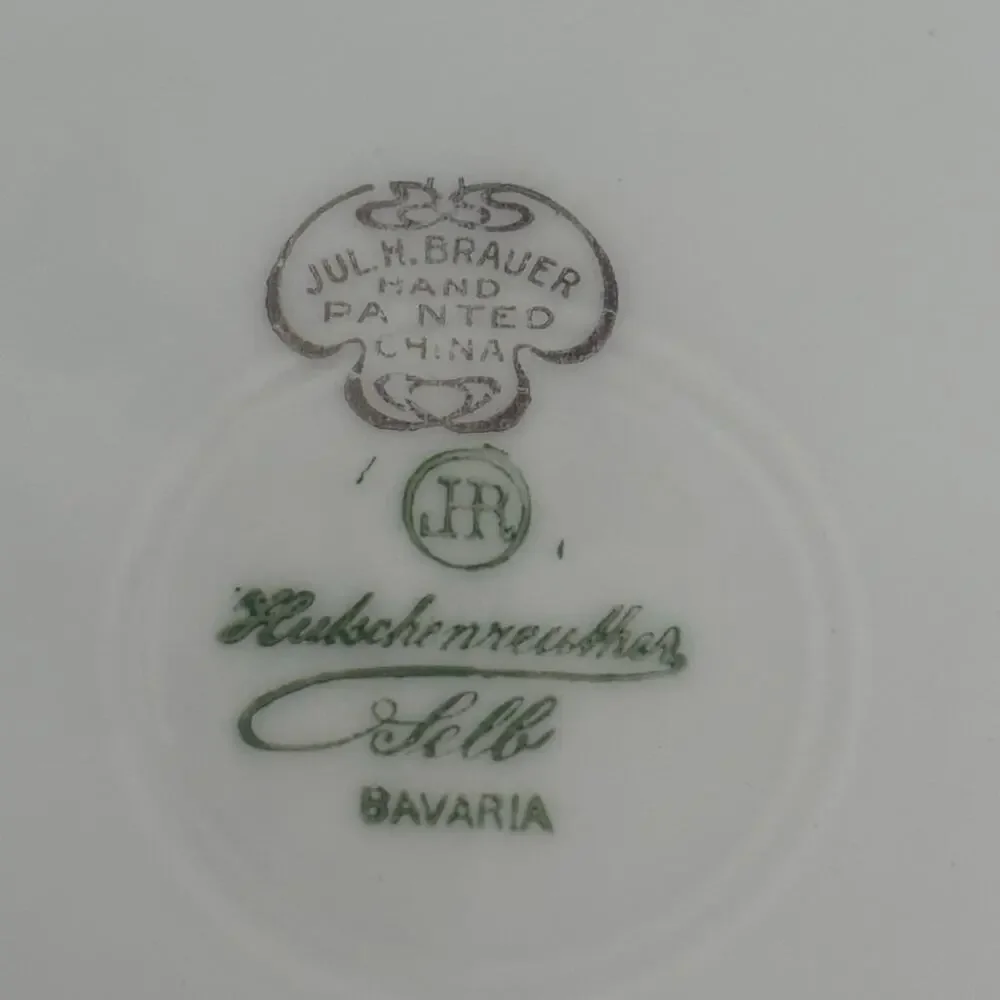 Hand Painted Appetizer Dessert Plates Floral Made in Bavaria Not Matching Set